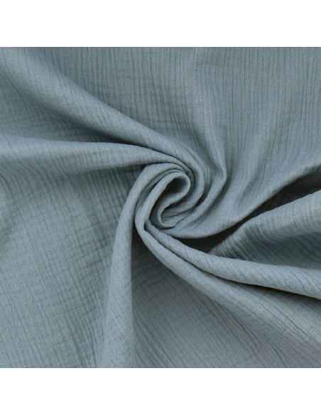 Doppellagiger Baumwollstoff - Jeansblau