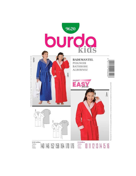 Bademantel-Schnittmuster - Burda 9620