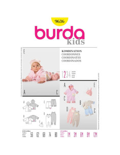 Pullover-, Hosen-, Strampler-Schnittmuster - Burda 9636