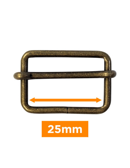Gleitende Schnalle - Bronze 25 mm