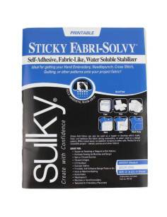 Set mit 12 Blättern Sulky Sticky Fabri Solvy Stabilisator
