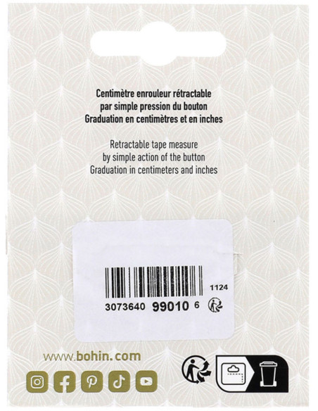 Rollmaßband 150 cm Leopard Bohin