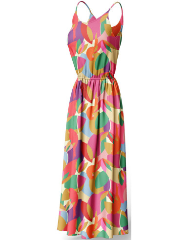Fantasie-Viskosestoff - Paradiz Orange und Rosa