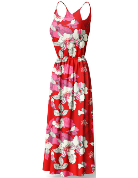 Fantasie-Viskosestoff - Nellie Rot und Rosa