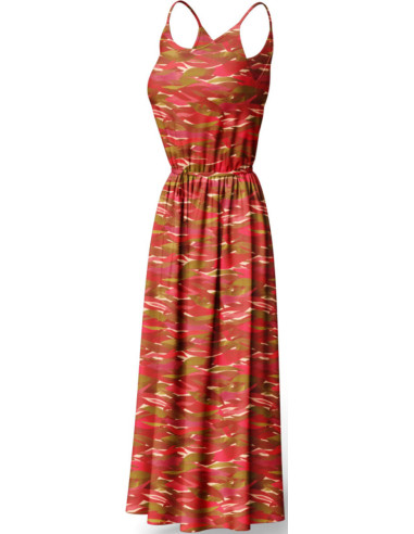 Fantasie-Viskosestoff - Kiyo Rot und Rosa