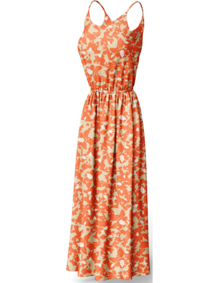 Fantasie-Viskosestoff - Boti beige und orange