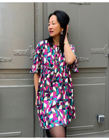 Viscose-Satin-Stoff Néo Pop - My Dress Made