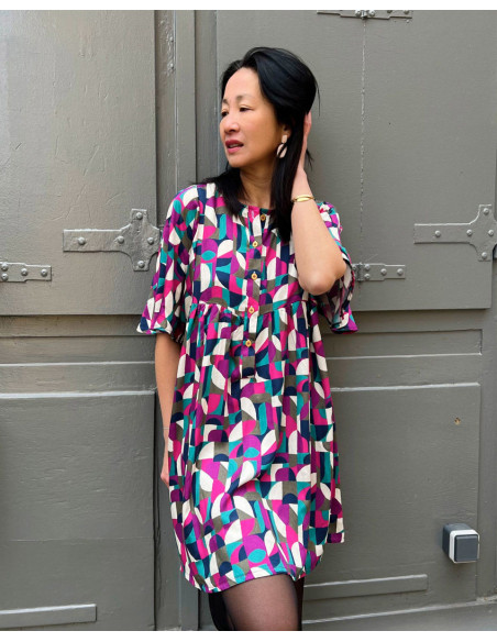 Viscose-Satin-Stoff Néo Pop - My Dress Made