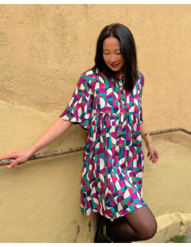 Viscose-Satin-Stoff Néo Pop - My Dress Made