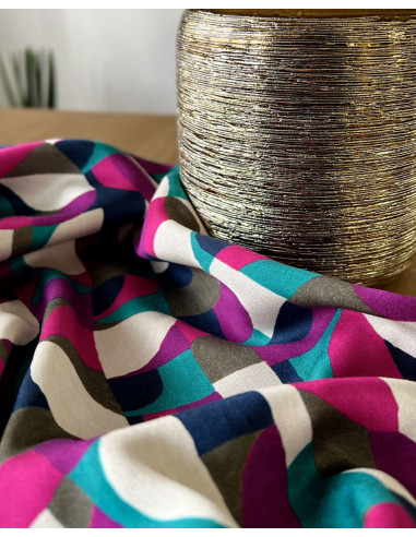 Viscose-Satin-Stoff Néo Pop - My Dress Made