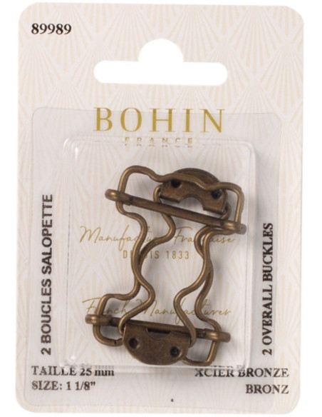Spezielle Latzhosenschlaufen 25 mm Bronze Bohin