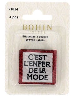 Set von 4 zum Annähen - Es ist die Hölle der Mode 2