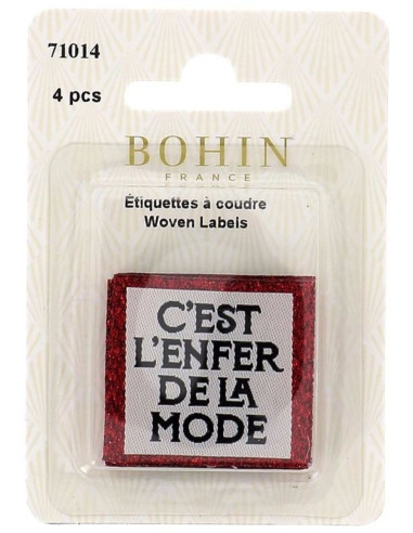 Set von 4 zum Annähen - Es ist die Hölle der Mode