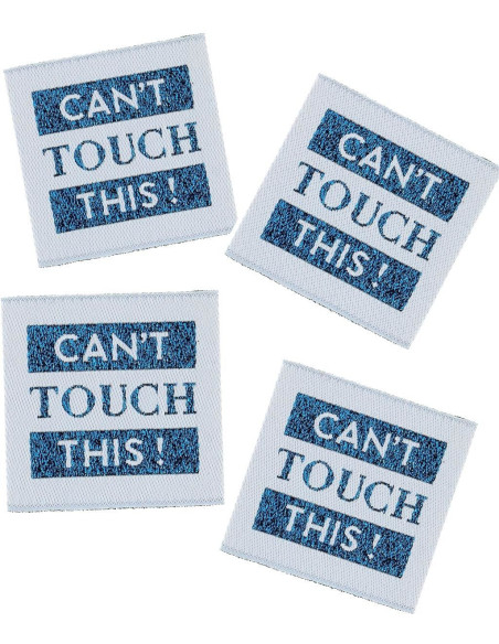 Set von 4 Aufnähern zum Aufnähen - Can't touch this!