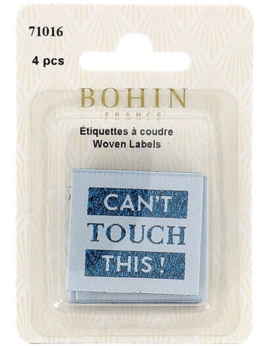 Set von 4 Aufnähern zum Aufnähen - Can't touch this!
