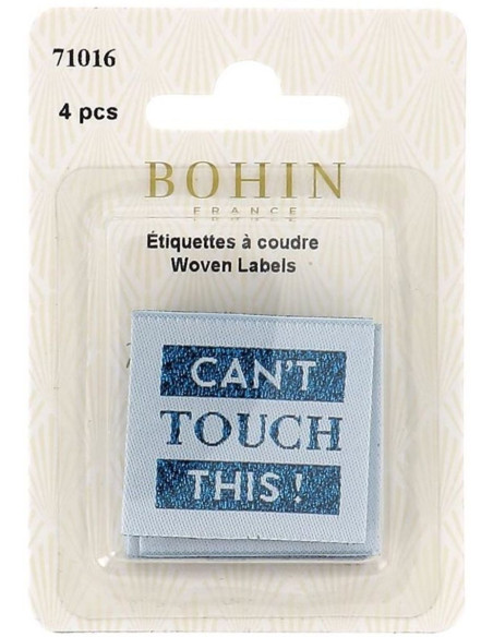 Set von 4 Aufnähern zum Aufnähen - Can't touch this!