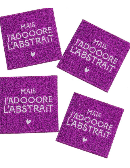 Set von 4 zum Annähen - Aber ich liebe das Abstrakte