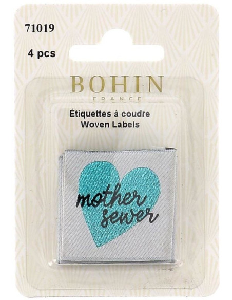 Set aus 4 Aufnähetiketten - Mother sewer