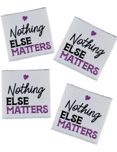 Satz von 4 Aufnähetiketten - Nothing Else Matters
