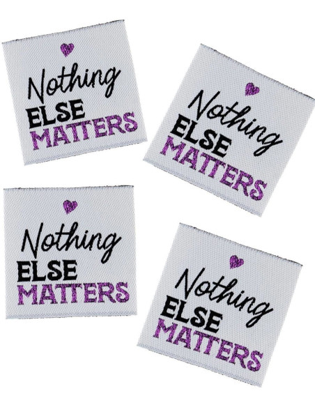 Satz von 4 Aufnähetiketten - Nothing Else Matters