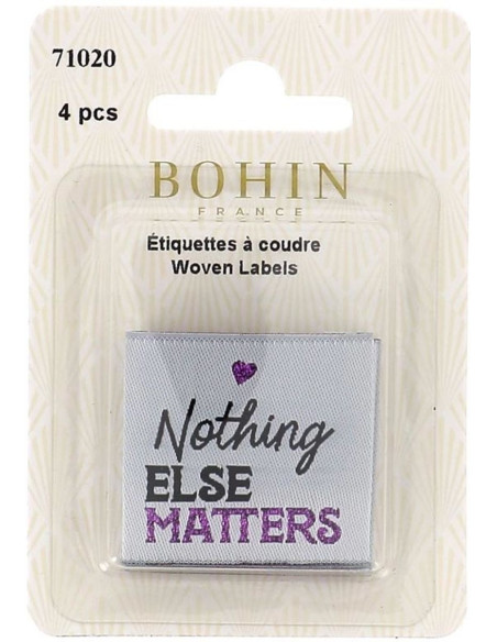 Satz von 4 Aufnähetiketten - Nothing Else Matters