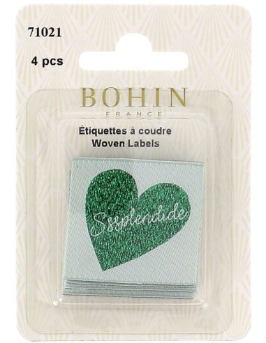 Set von 4 Aufnäh-Etiketten - Prächtig