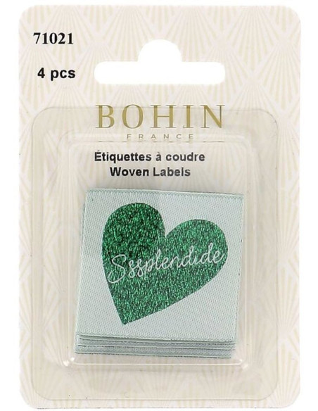 Set von 4 Aufnäh-Etiketten - Prächtig