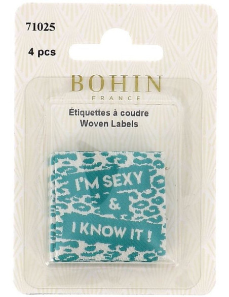Set von 4 Aufnähern zum Aufnähen - I´m sexy & I know it!