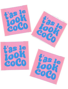 Set von 4 Aufnähetiketten - Du hast den Look, Coco