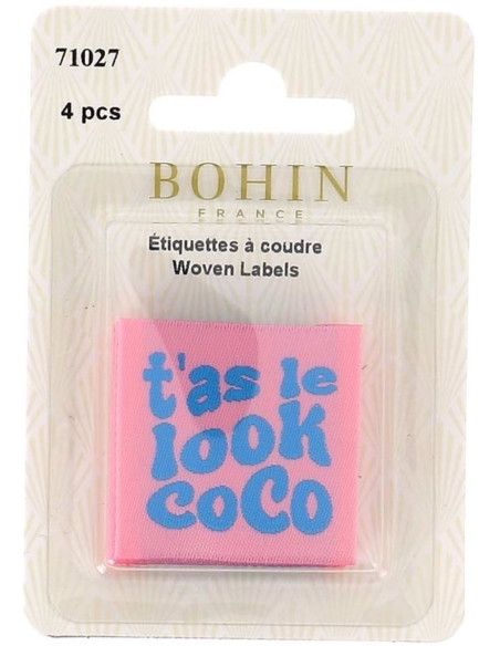 Set von 4 Aufnähetiketten - Du hast den Look, Coco