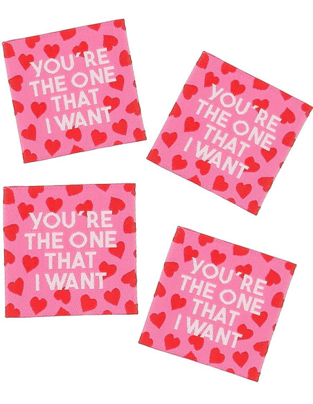 Set aus 4 Aufnähern zum Aufnähen - You’re the one that I want