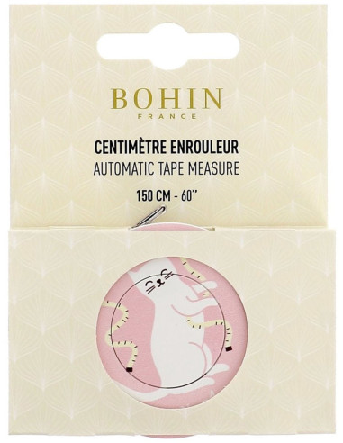 Rollmaßband 150 cm Katze Zentimeter Bohin
