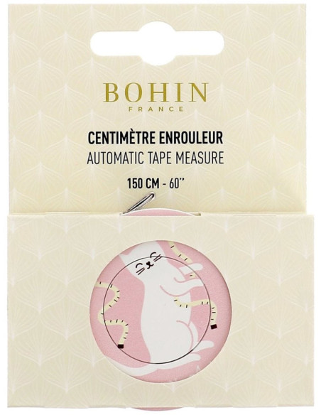 Rollmaßband 150 cm Katze Zentimeter Bohin