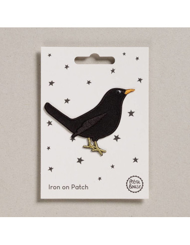Bügelbild - Schwarzer Vogel