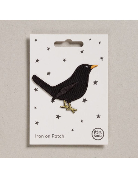 Bügelbild - Schwarzer Vogel