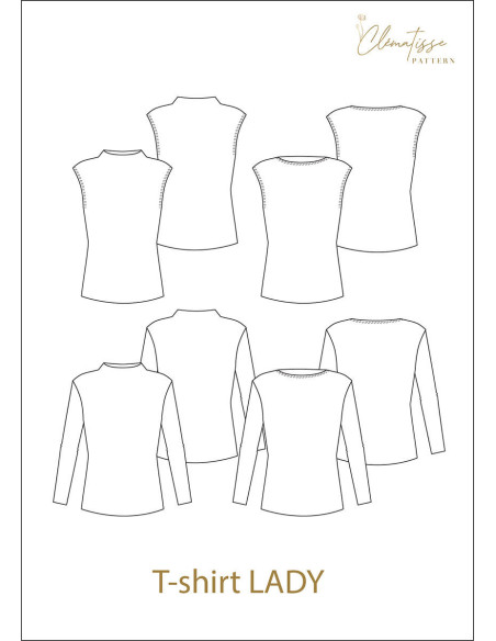 T-Shirt-Schnittmuster Lady - Clématisse Muster