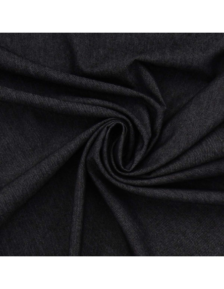 Chambray-Denimstoff - Schwarz