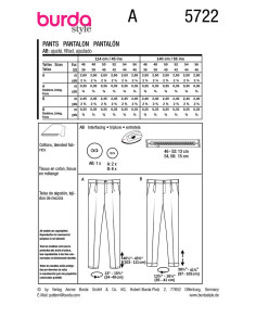 Hosenmuster - Burda 5722 2