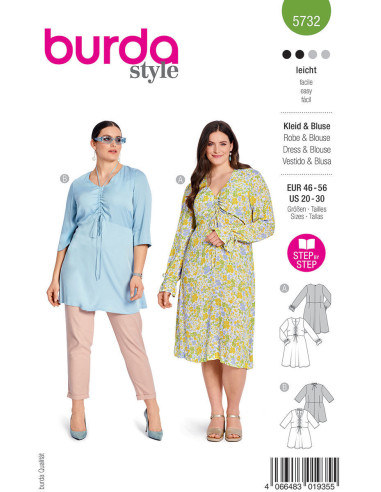 Kleid- und Blusenmuster - Burda 5732