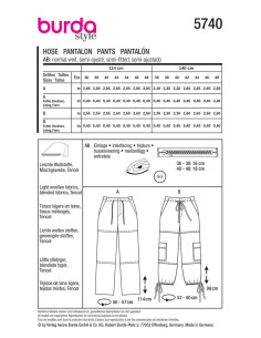 Hosenmuster - Burda 5740 2