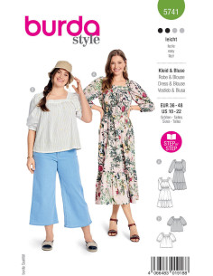 Kleid- und Blusenmuster - Burda 5741