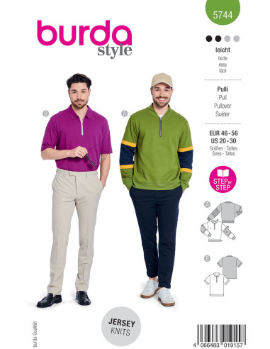 Pullover-Schnittmuster - Burda 5744