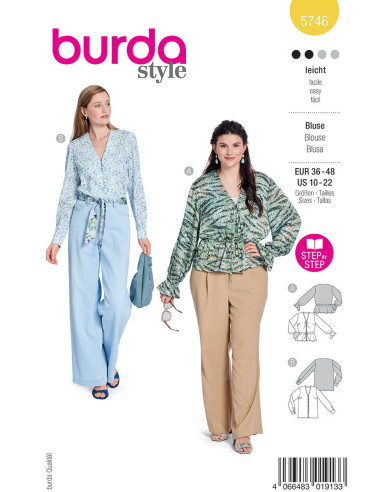 Blusenschnittmuster - Burda 5746