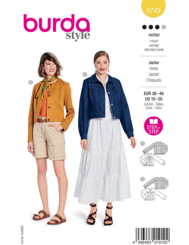 Jackenschnittmuster - Burda 5749
