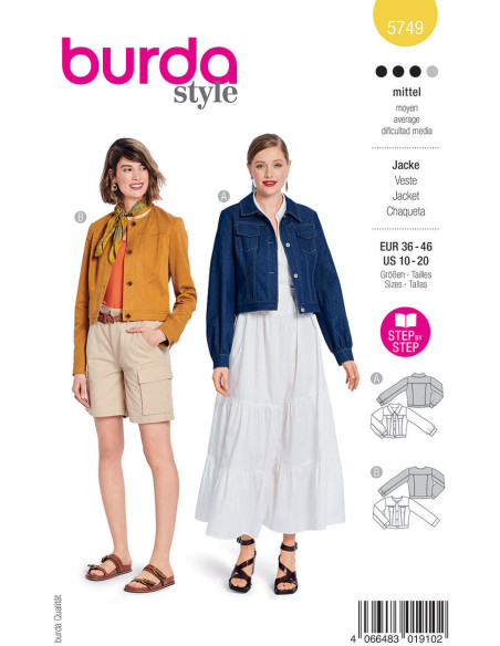 Jackenschnittmuster - Burda 5749