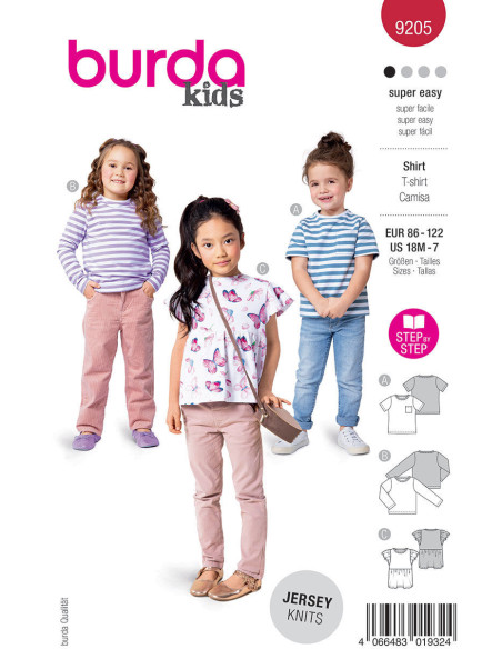 Oberteil-Schnittmuster - Burda 9205