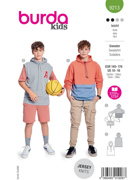 Pullover-Schnittmuster - Burda 9213