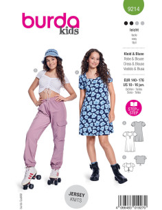 Kleid- und Top-Schnittmuster - Burda 9214