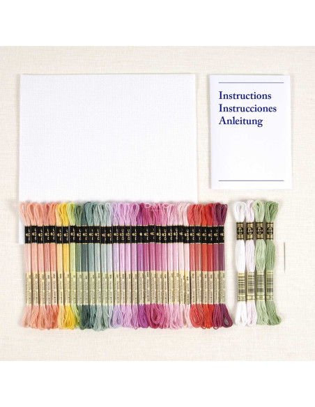 Kreuzstich-Stickset - Frische Blumenstrauß