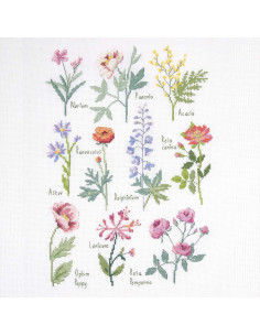 Kreuzstich-Stickset - Botanische Tafel 2